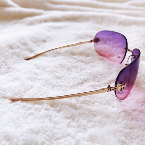 Ophelia Purple Floral Chic Sunglasses - Picture 6 of 10